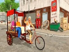 City Public Cycle Rickshaw Driving Simulator